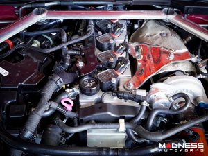 FIAT 124 Oil Cap - CFP - Black Anodized Billet - w/ Scorpion Logo